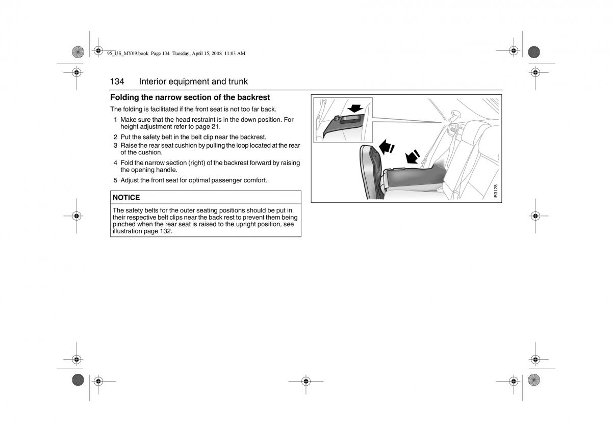 Saab 9 5 FL I 1 owners manual / page 134