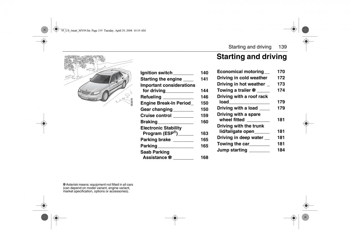 Saab 9 5 FL I 1 owners manual / page 139