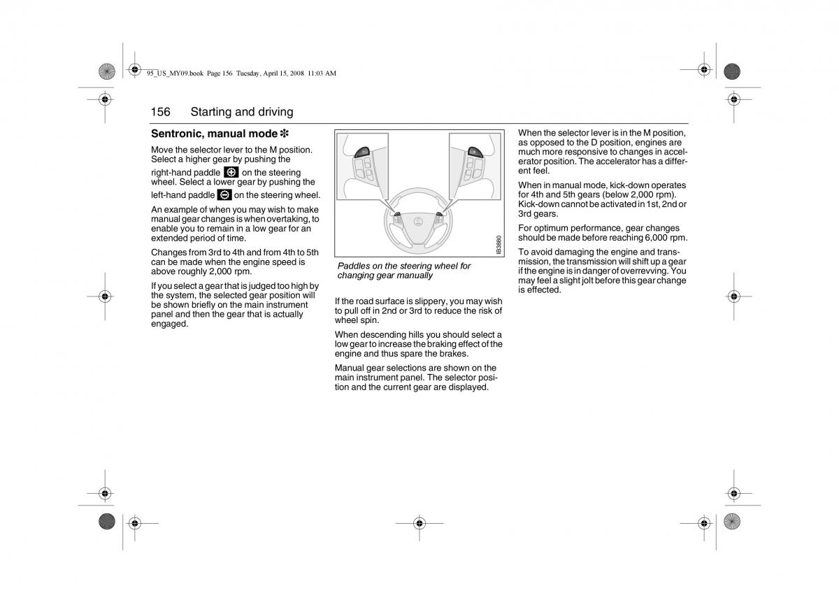 manual  Saab 9 5 FL I 1 owners manual / page 156