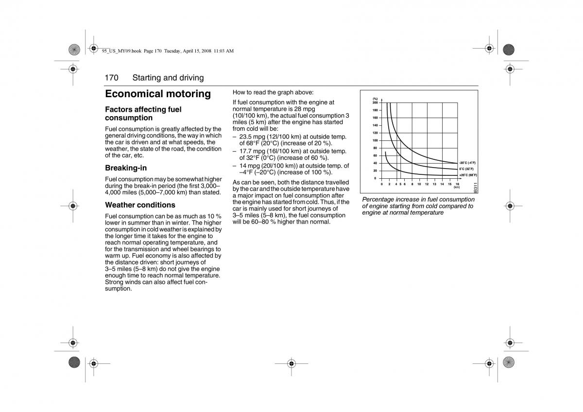 Saab 9 5 FL I 1 owners manual / page 170