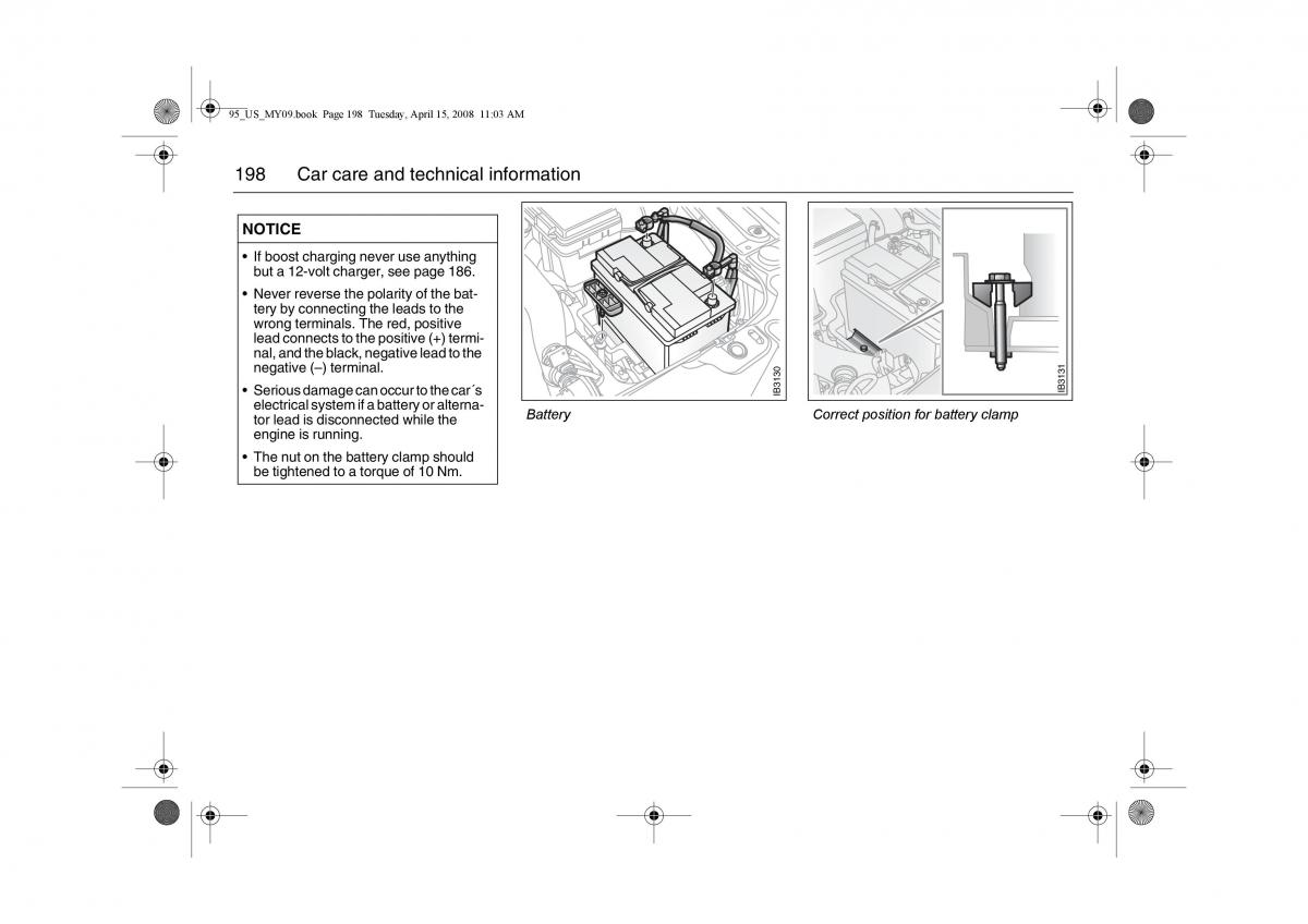 manual  Saab 9 5 FL I 1 owners manual / page 198