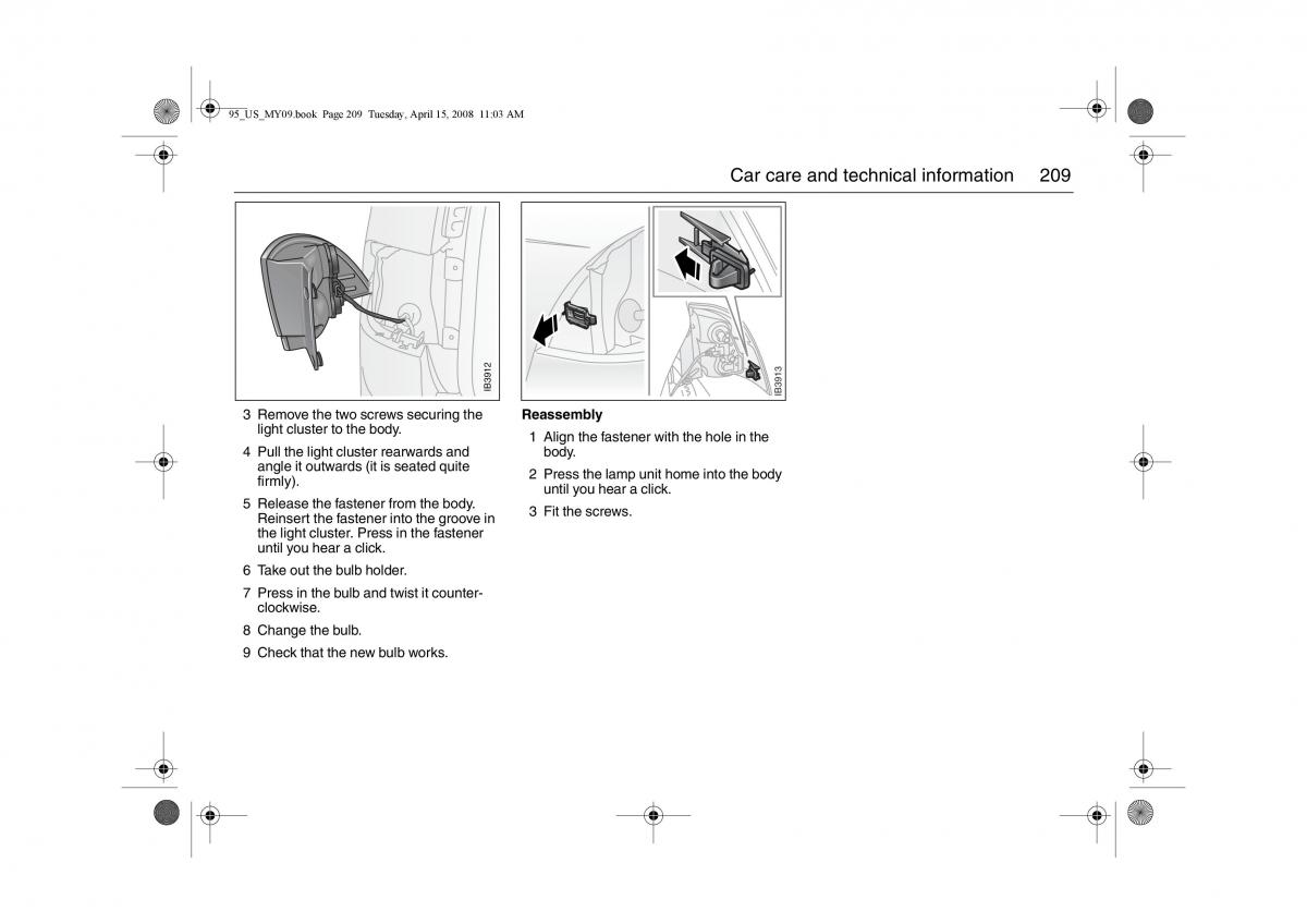 manual  Saab 9 5 FL I 1 owners manual / page 209