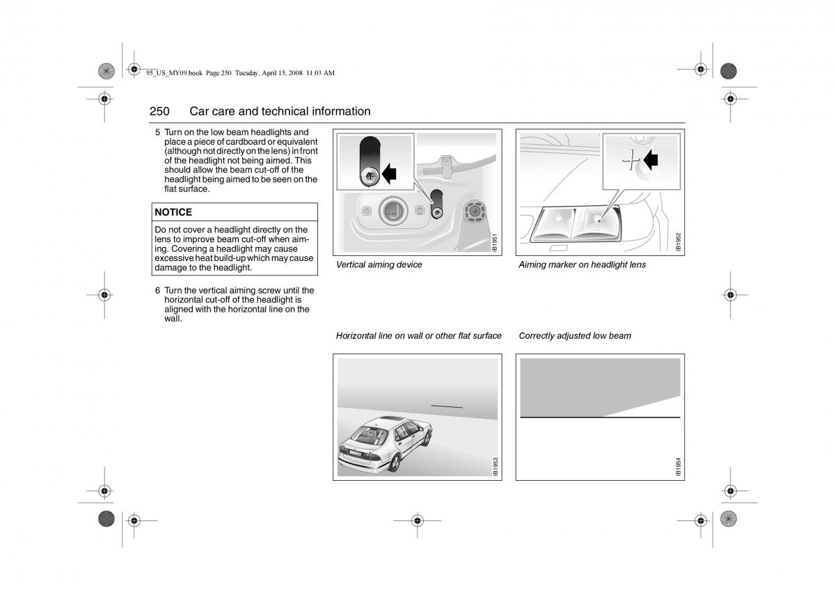 Saab 9 5 FL I 1 owners manual / page 250