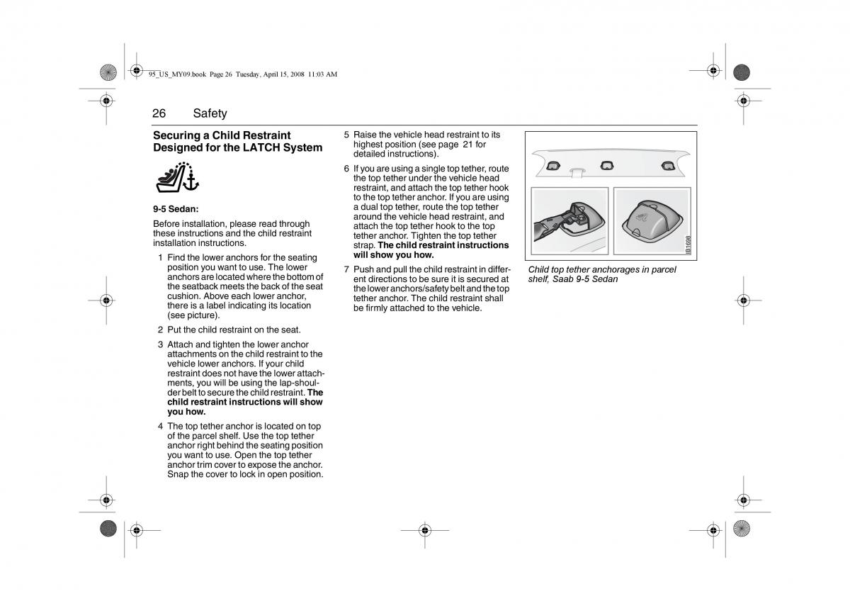 manual  Saab 9 5 FL I 1 owners manual / page 26