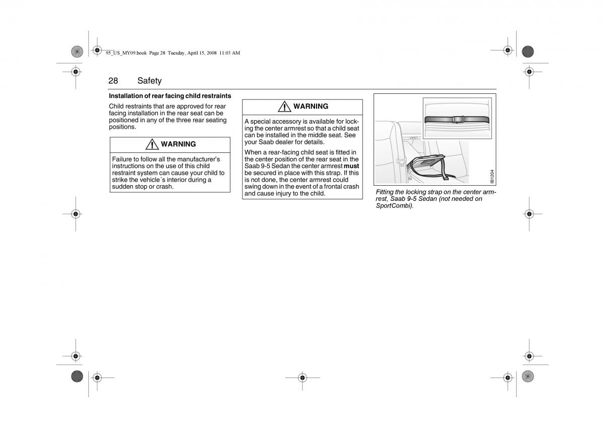 Saab 9 5 FL I 1 owners manual / page 28