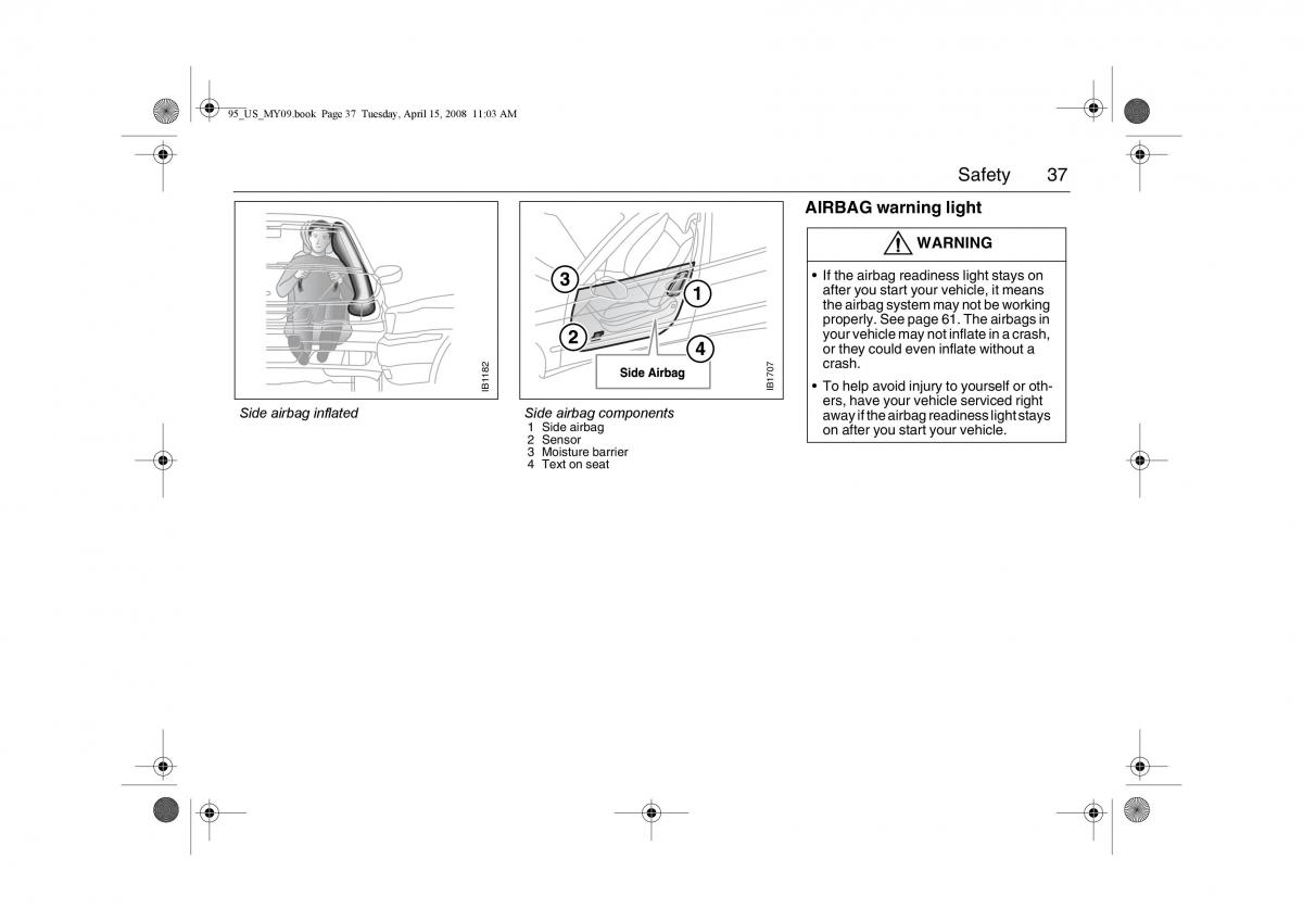 manual  Saab 9 5 FL I 1 owners manual / page 37