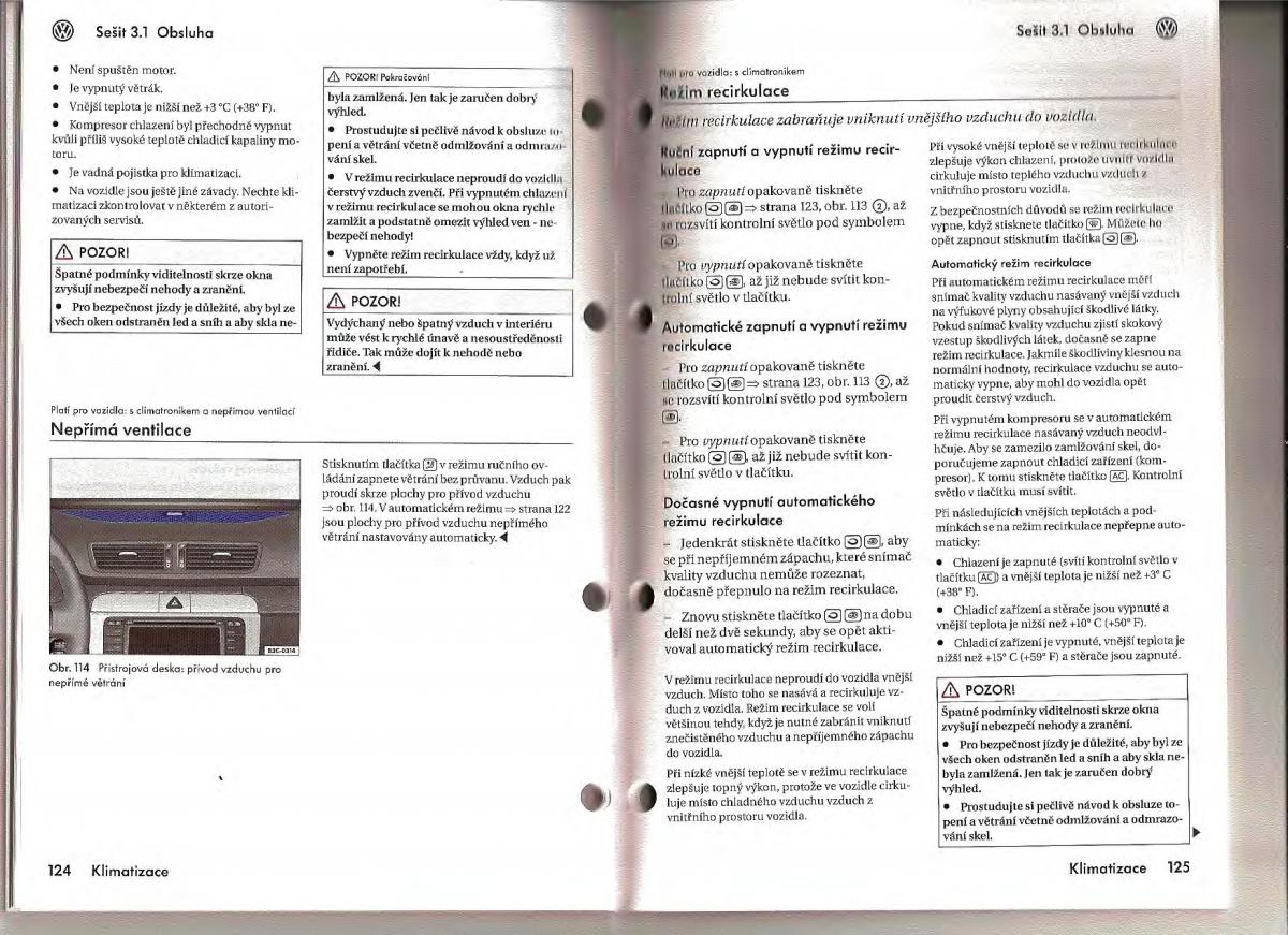 VW Passat B6 navod k obsludze / page 58