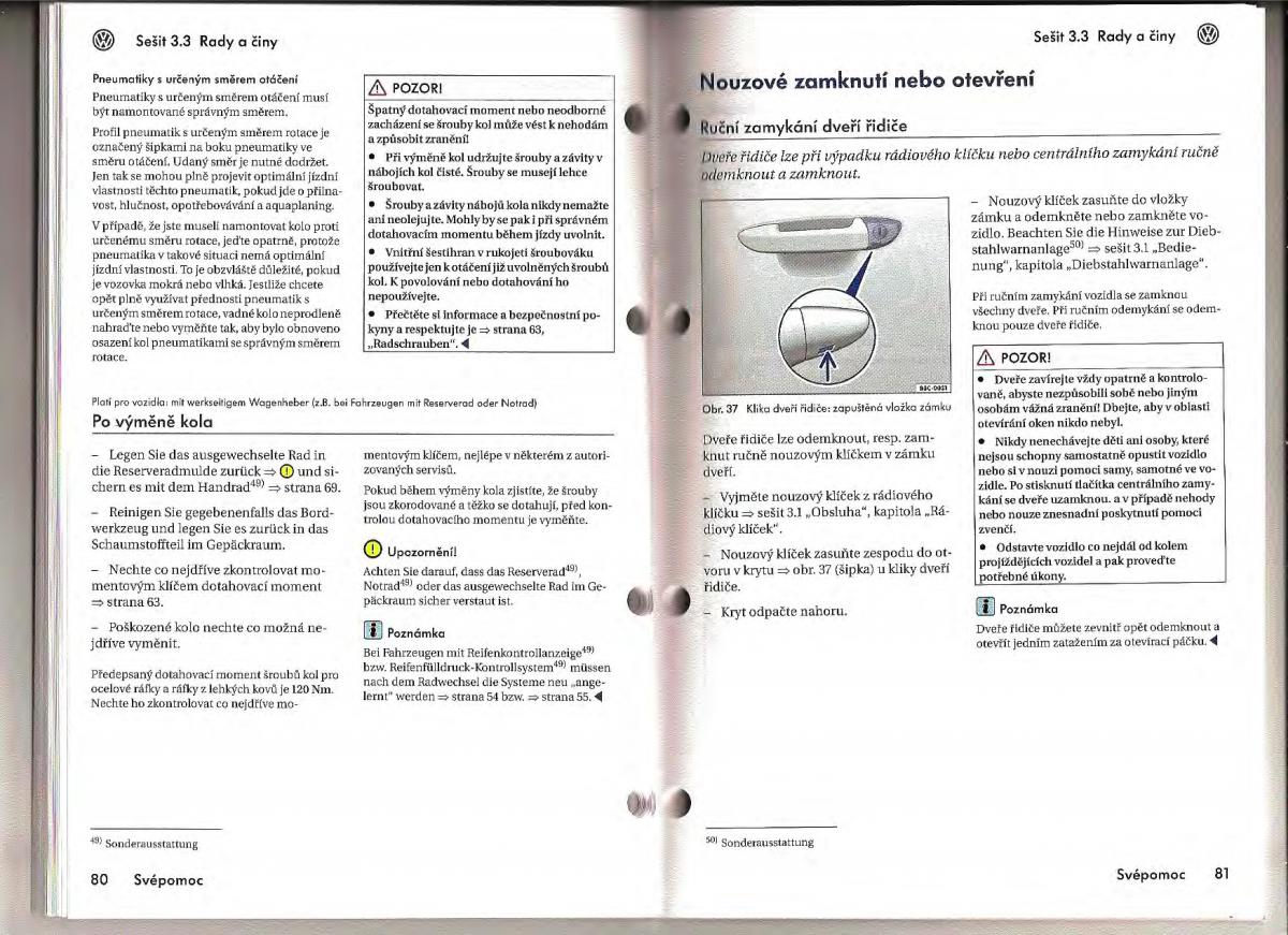 VW Passat B6 navod k obsludze / page 135