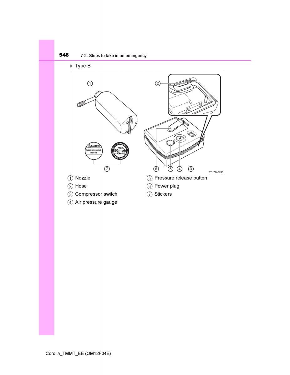 Toyota Corolla XI 11 E160 owners manual / page 546