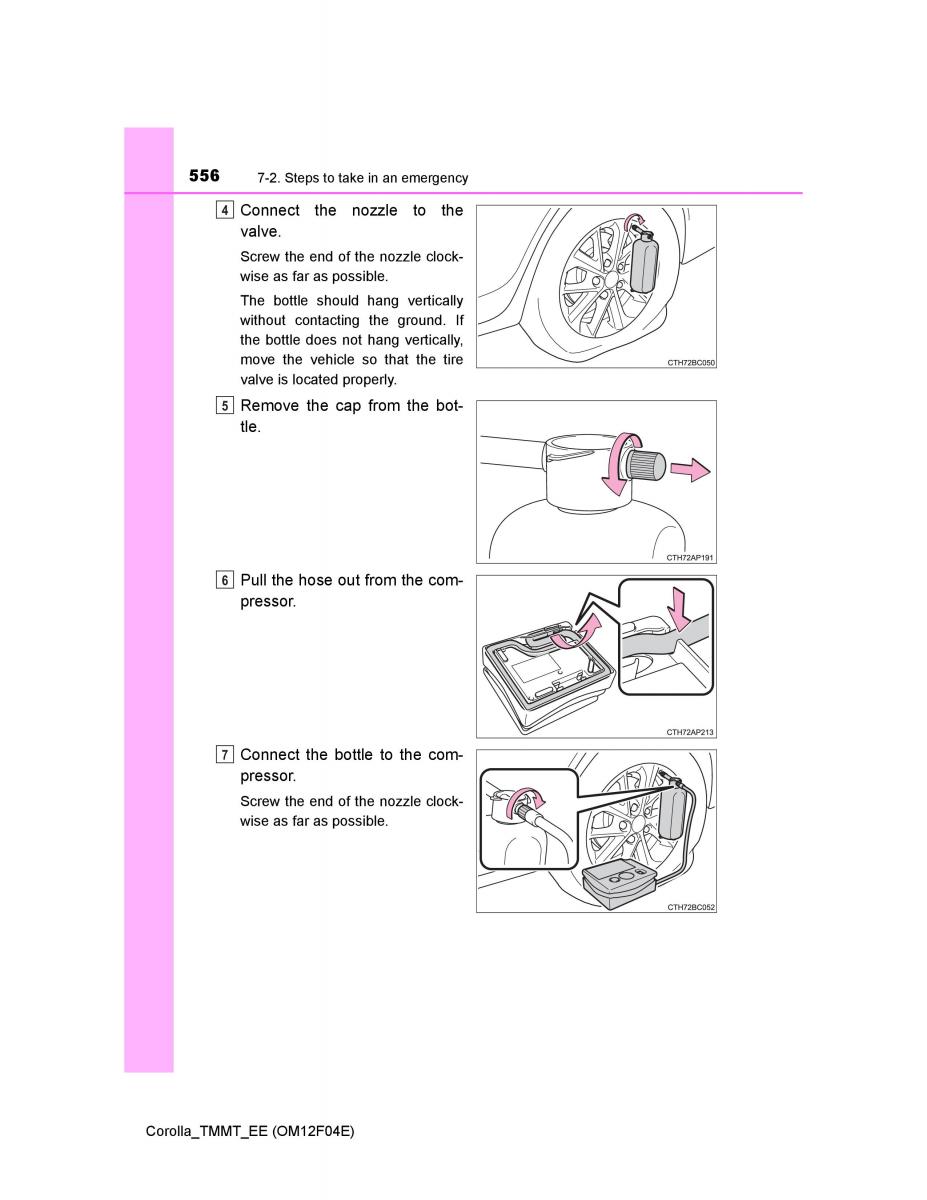 Toyota Corolla XI 11 E160 owners manual / page 556