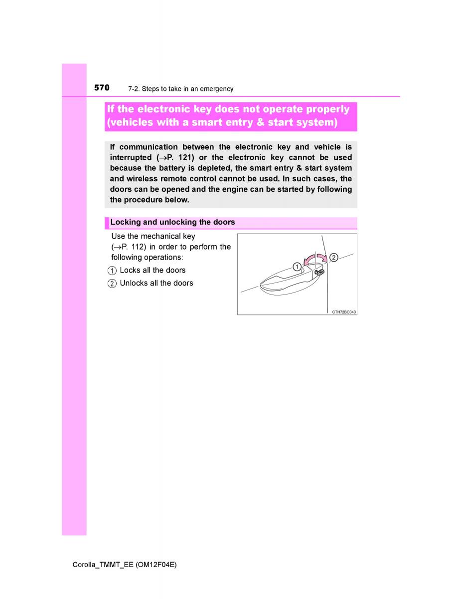 Toyota Corolla XI 11 E160 owners manual / page 570