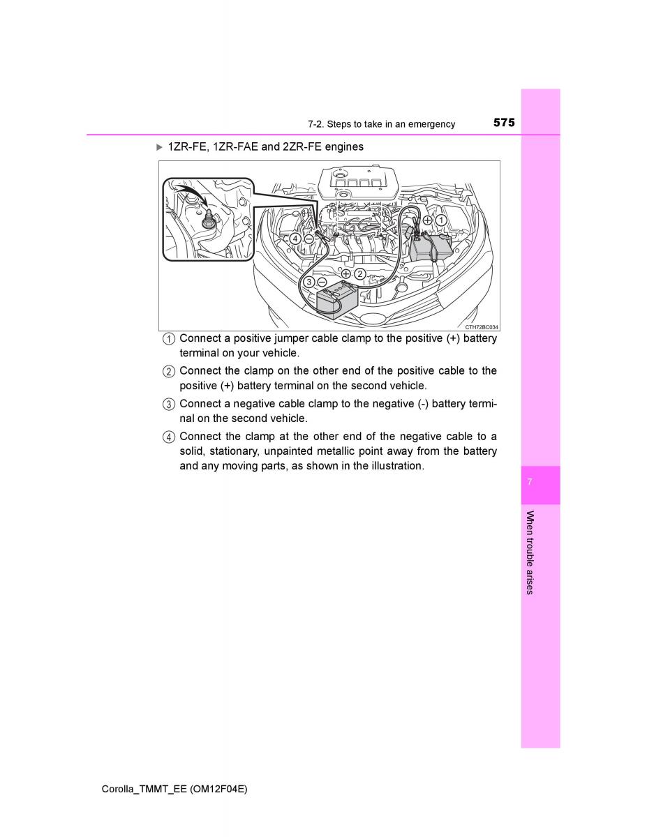 Toyota Corolla XI 11 E160 owners manual / page 575