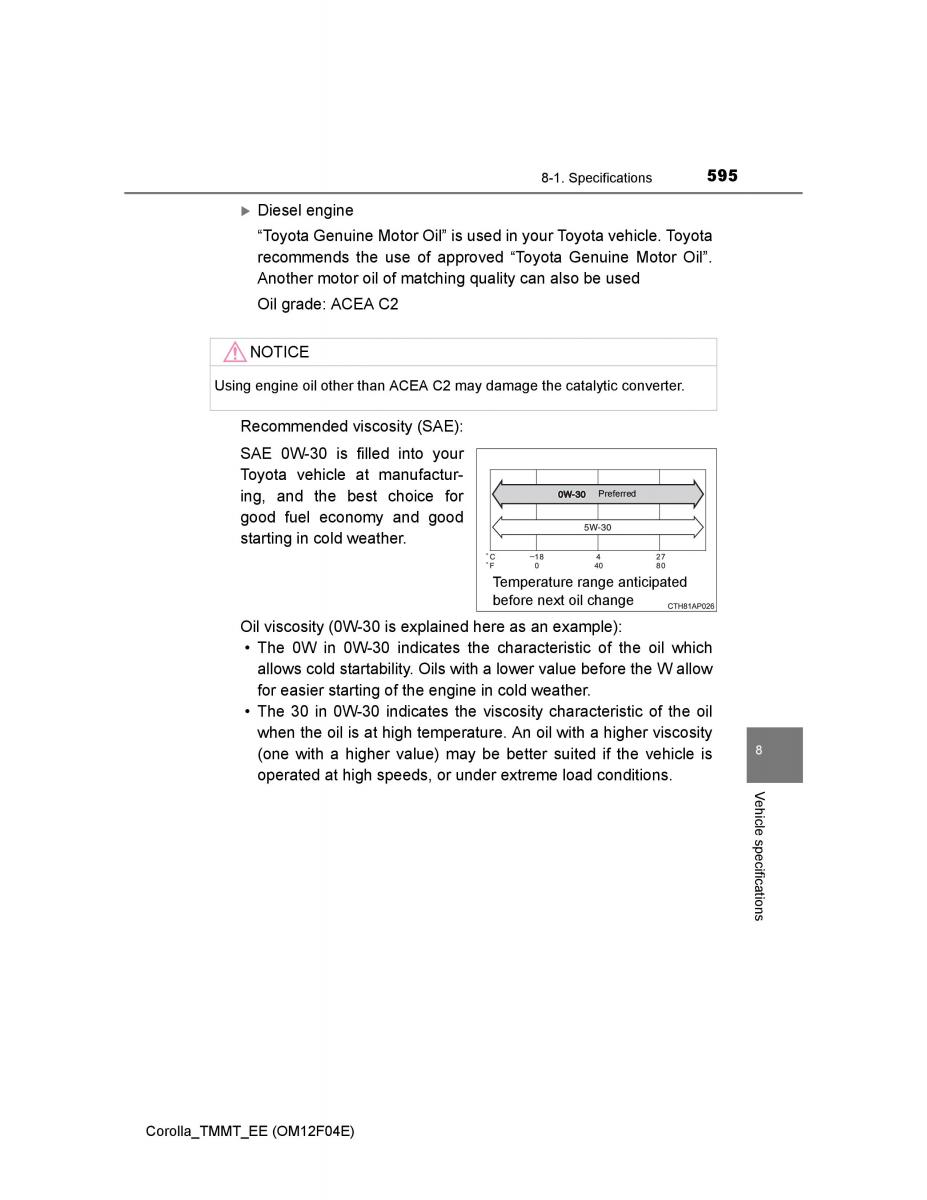 Toyota Corolla XI 11 E160 owners manual / page 595