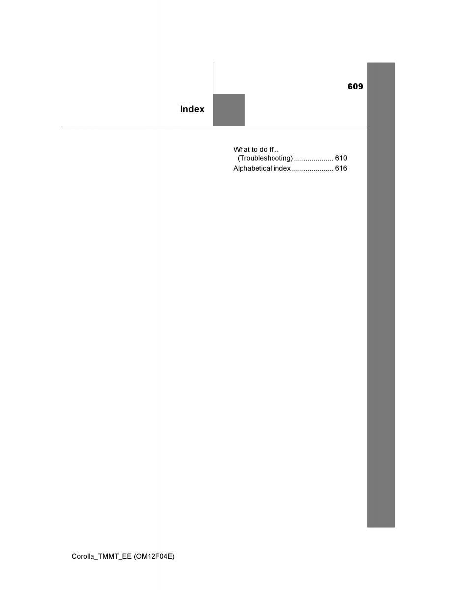 Toyota Corolla XI 11 E160 owners manual / page 609