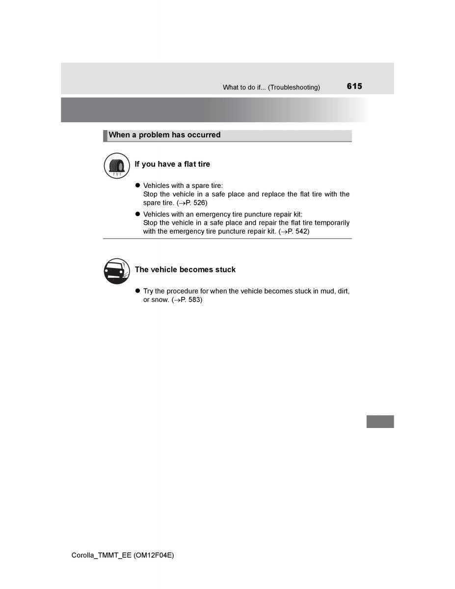 Toyota Corolla XI 11 E160 owners manual / page 615