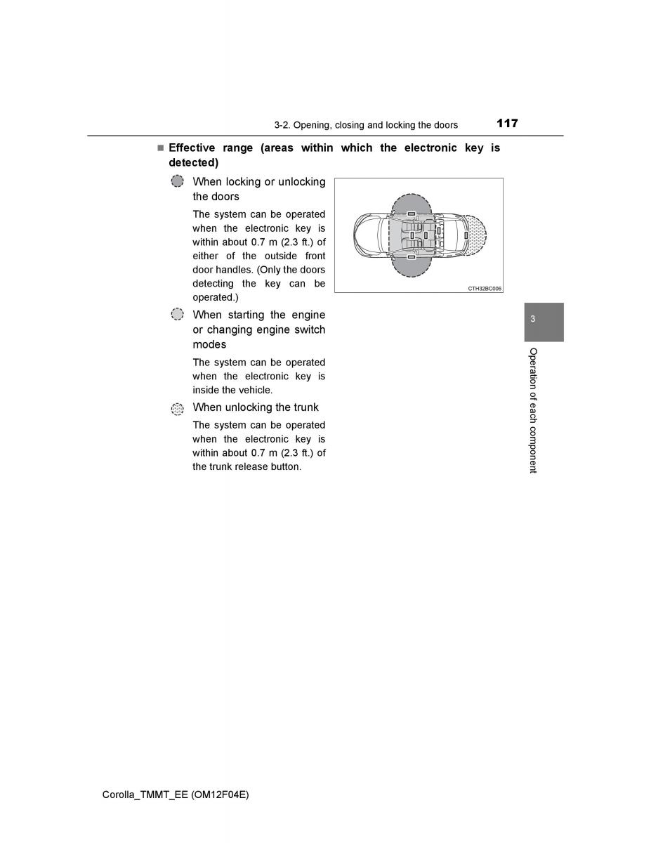 Toyota Corolla XI 11 E160 owners manual / page 117