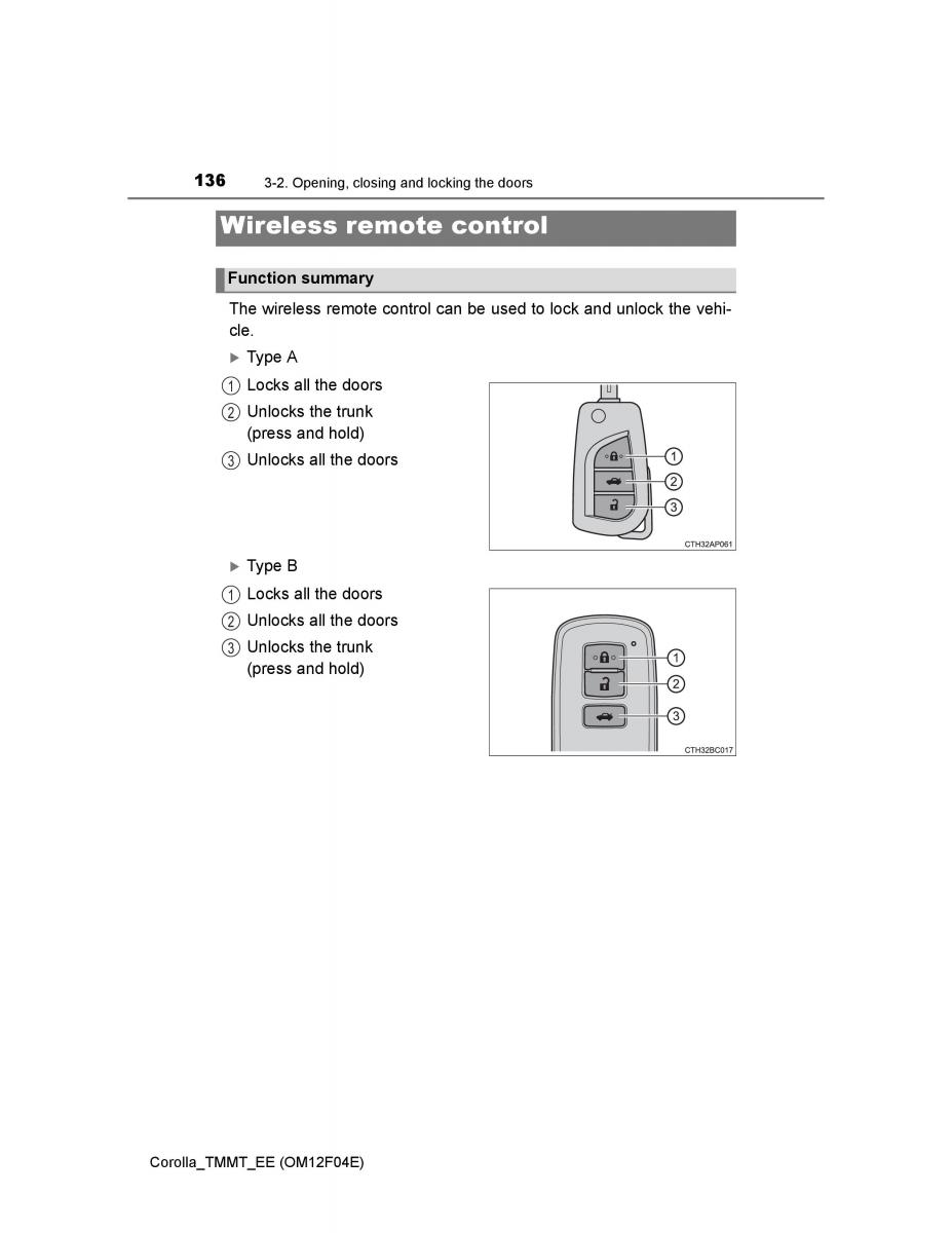 Toyota Corolla XI 11 E160 owners manual / page 136