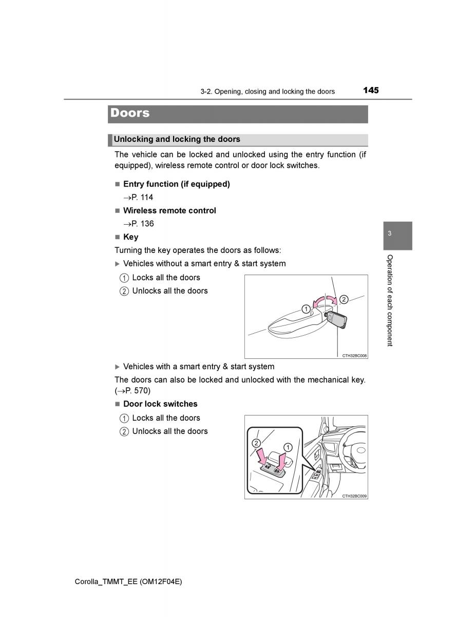 Toyota Corolla XI 11 E160 owners manual / page 145