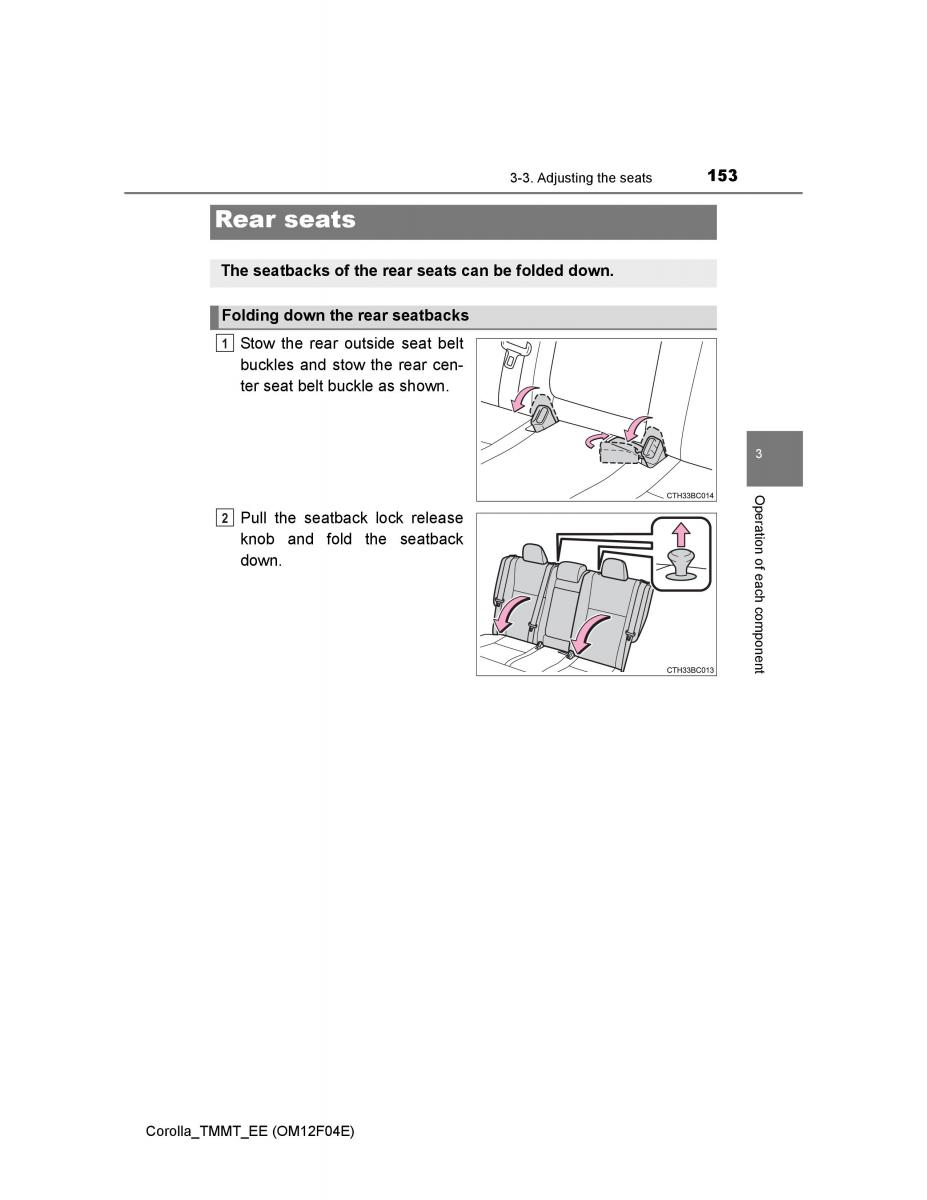 Toyota Corolla XI 11 E160 owners manual / page 153