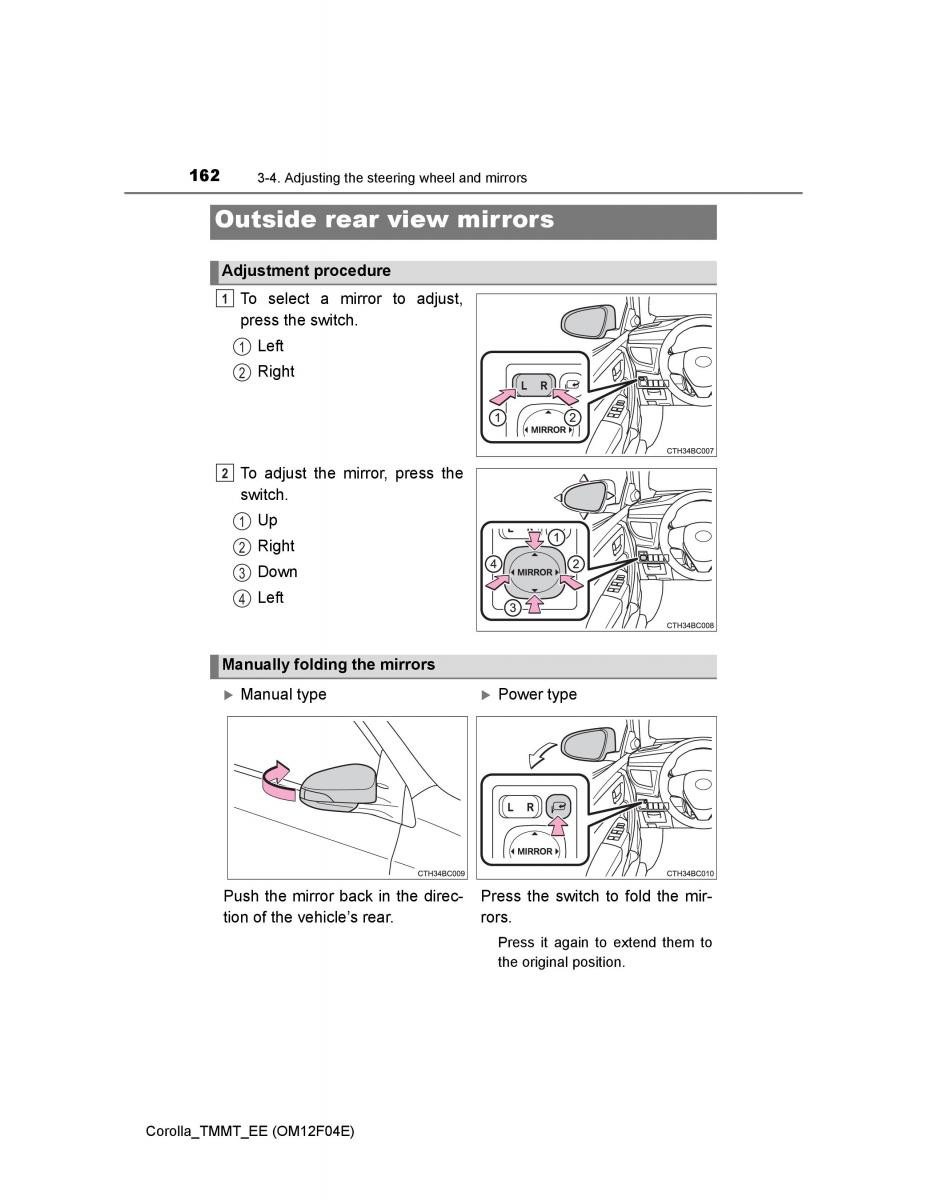 Toyota Corolla XI 11 E160 owners manual / page 162