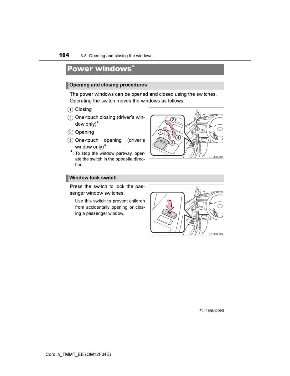 Toyota Corolla XI 11 E160 owners manual / page 164