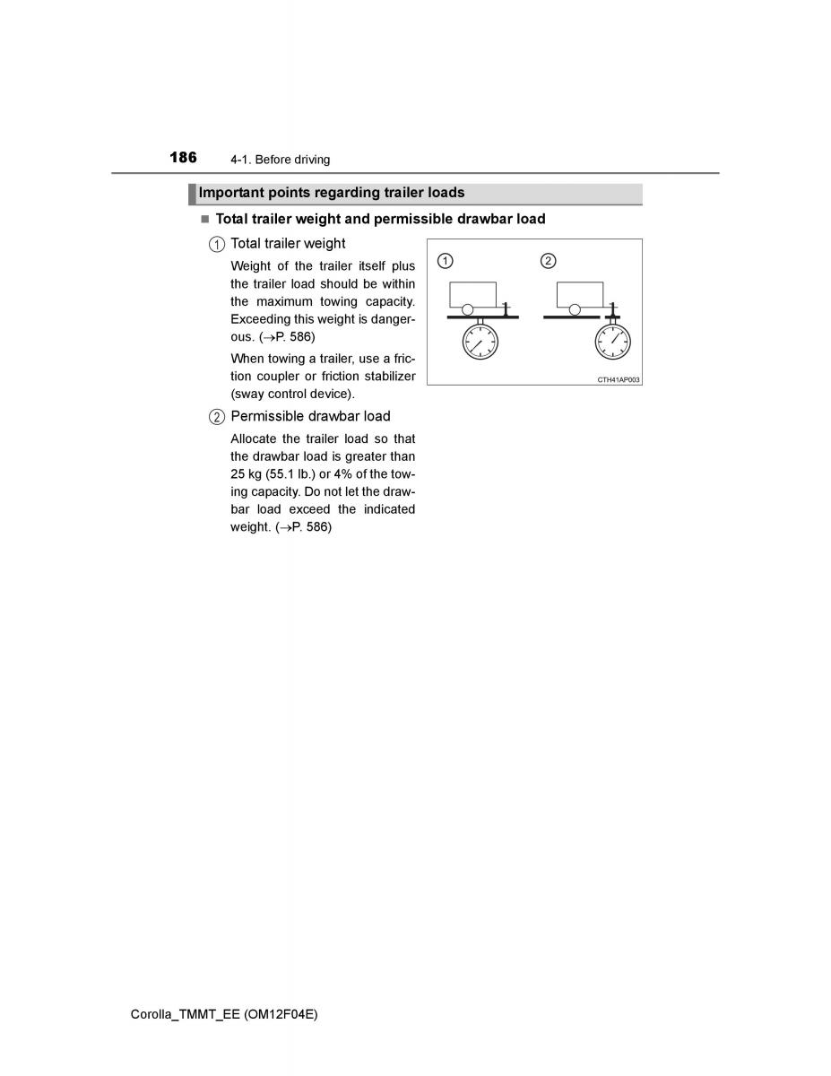 Toyota Corolla XI 11 E160 owners manual / page 186