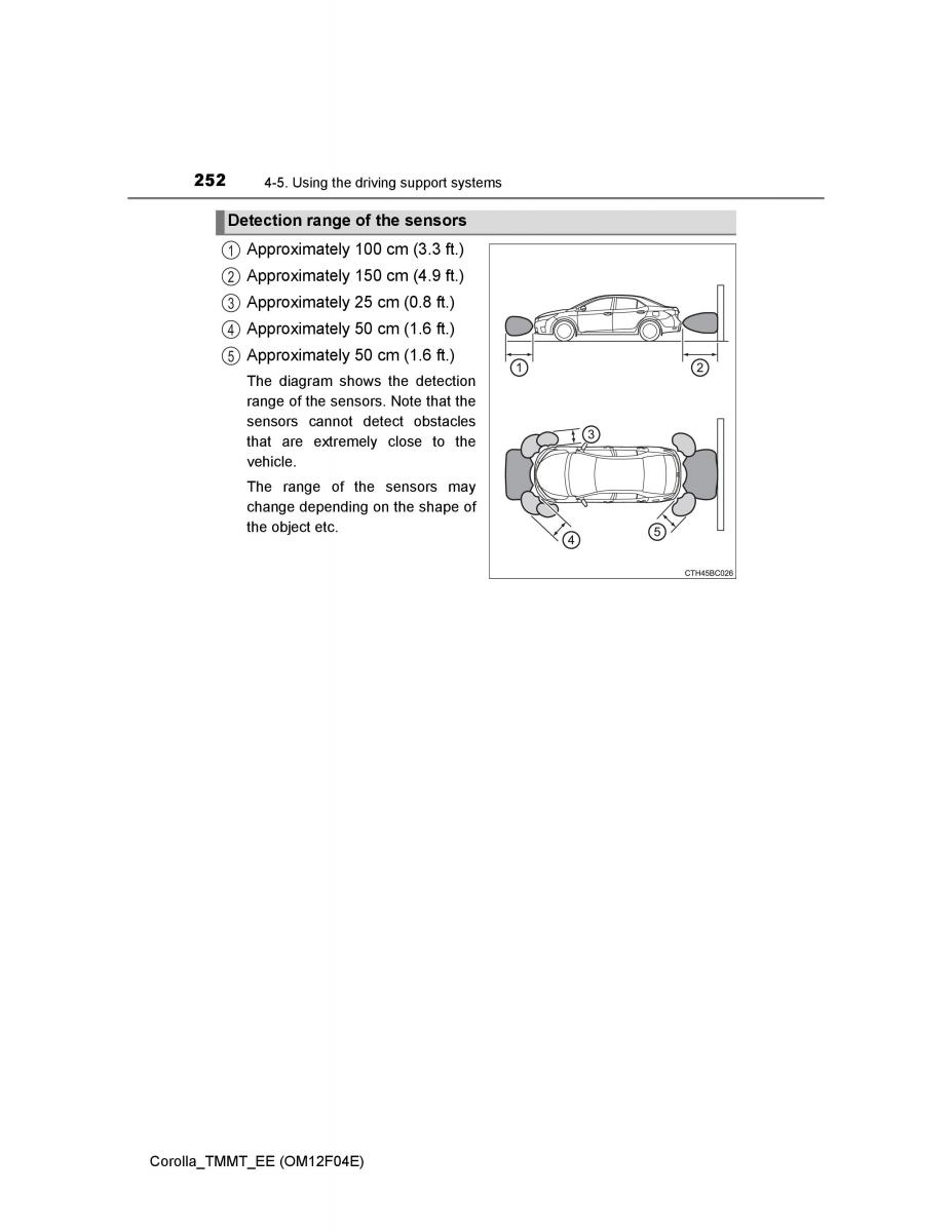 Toyota Corolla XI 11 E160 owners manual / page 252