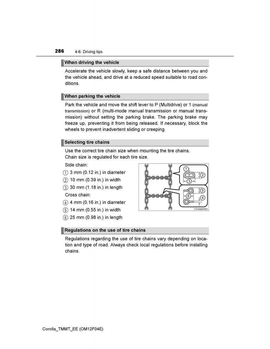 Toyota Corolla XI 11 E160 owners manual / page 286