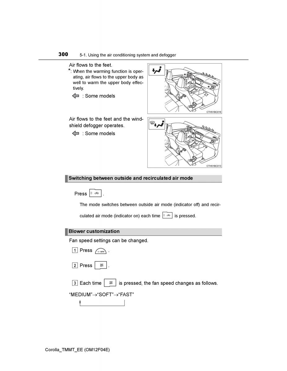 Toyota Corolla XI 11 E160 owners manual / page 300