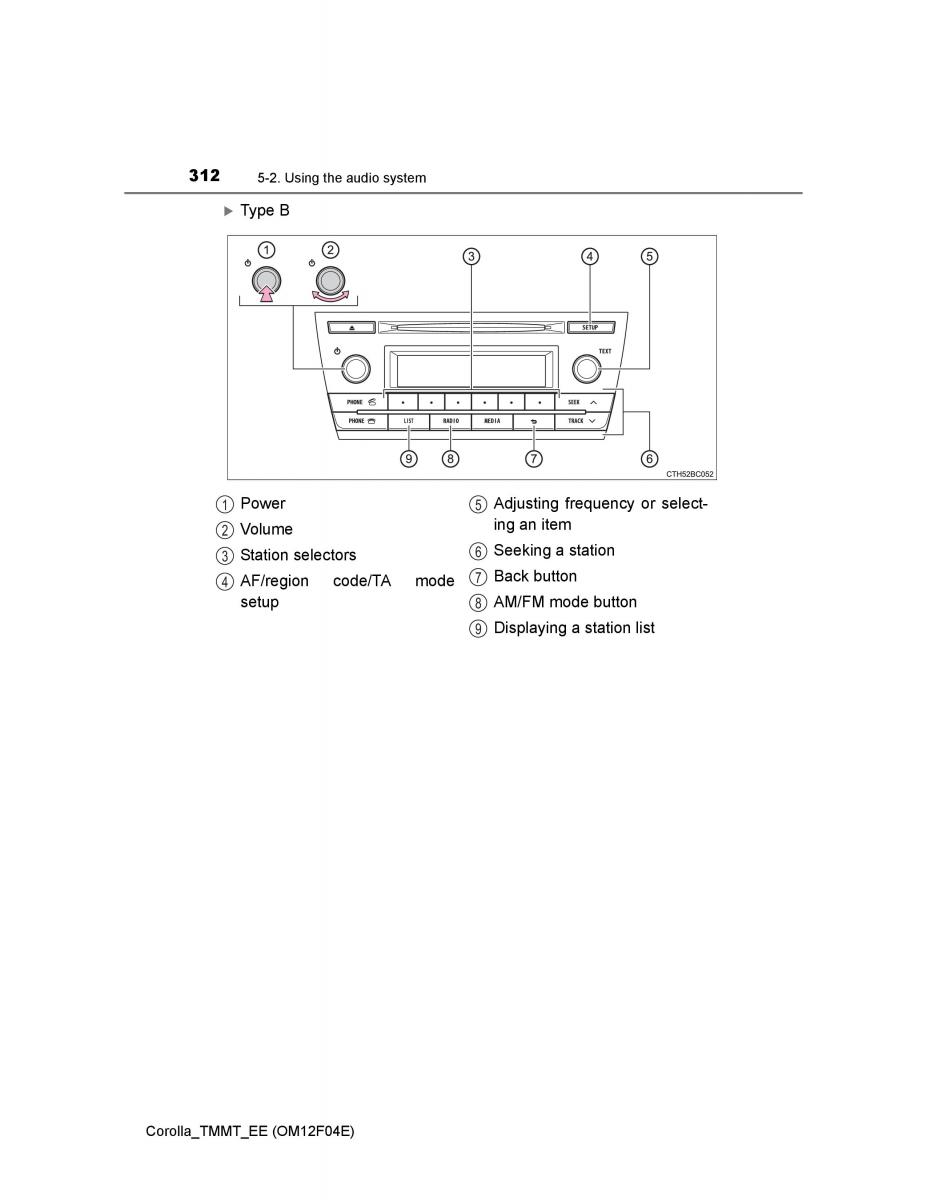 Toyota Corolla XI 11 E160 owners manual / page 312