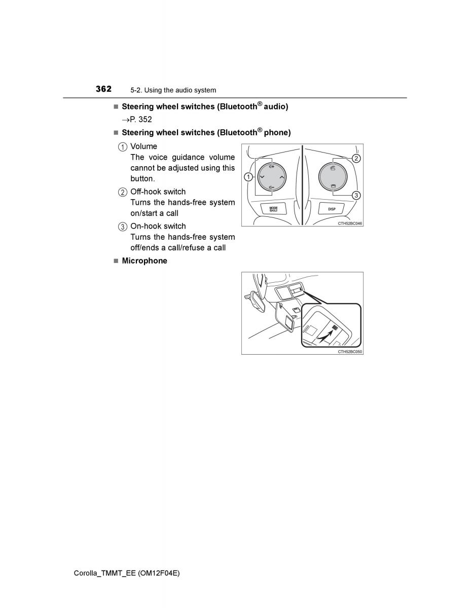 Toyota Corolla XI 11 E160 owners manual / page 362