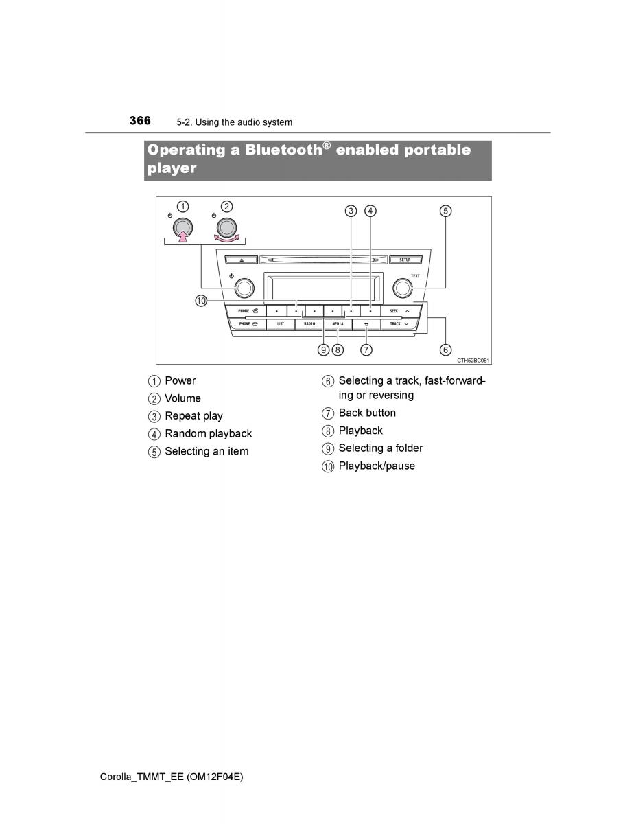 Toyota Corolla XI 11 E160 owners manual / page 366