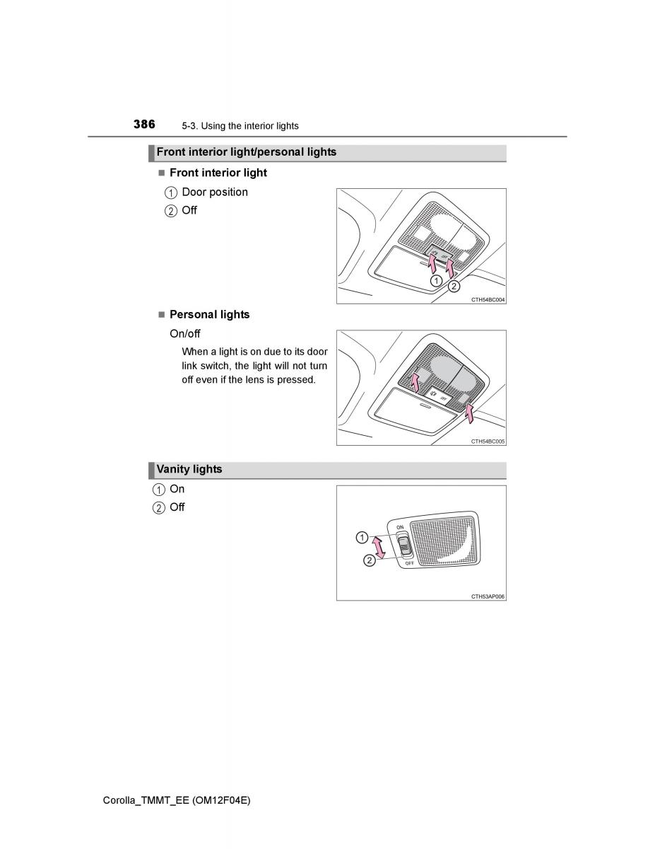 Toyota Corolla XI 11 E160 owners manual / page 386