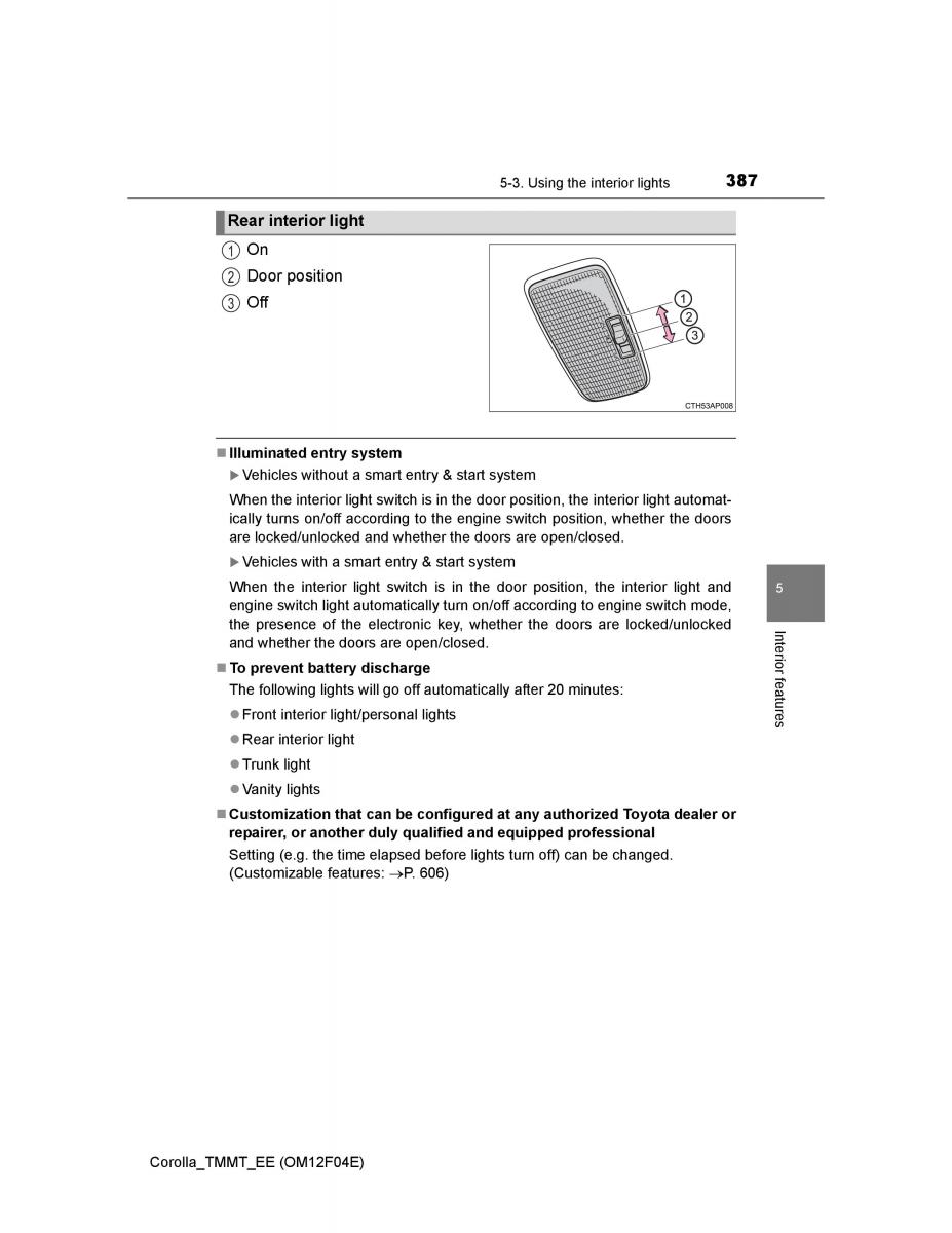 Toyota Corolla XI 11 E160 owners manual / page 387