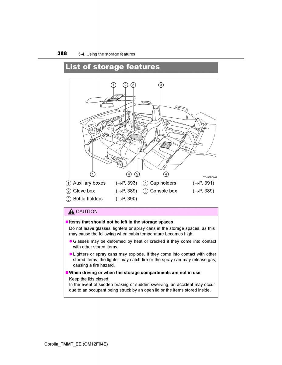 Toyota Corolla XI 11 E160 owners manual / page 388