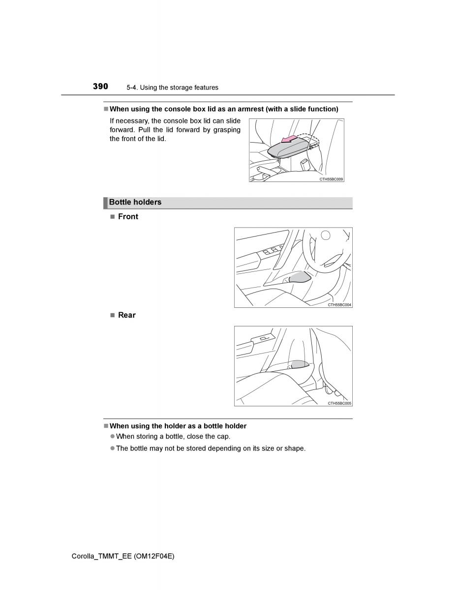 Toyota Corolla XI 11 E160 owners manual / page 390