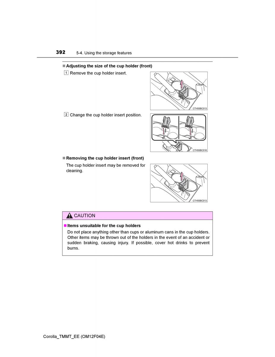 Toyota Corolla XI 11 E160 owners manual / page 392