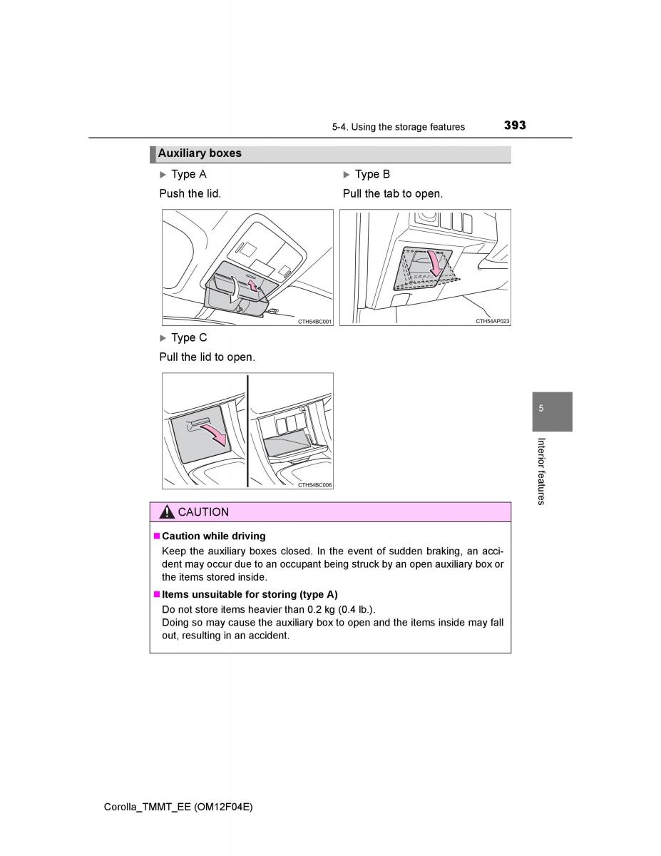 Toyota Corolla XI 11 E160 owners manual / page 393