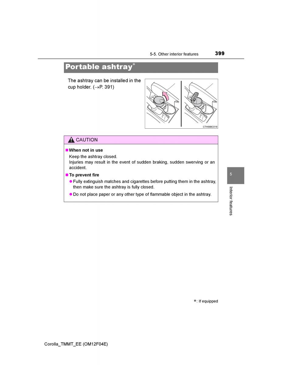 Toyota Corolla XI 11 E160 owners manual / page 399