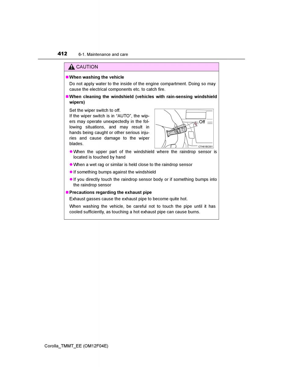 Toyota Corolla XI 11 E160 owners manual / page 412