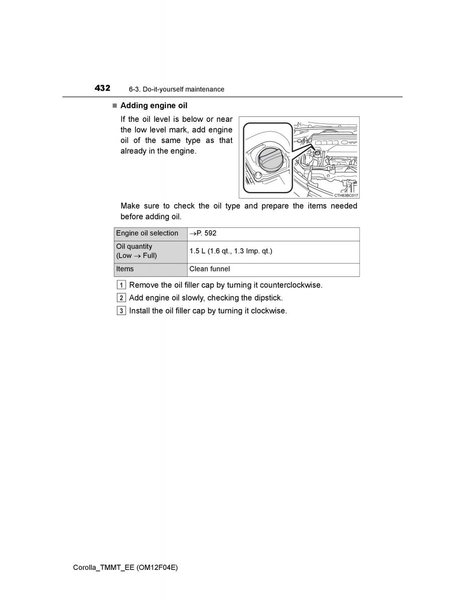 Toyota Corolla XI 11 E160 owners manual / page 432