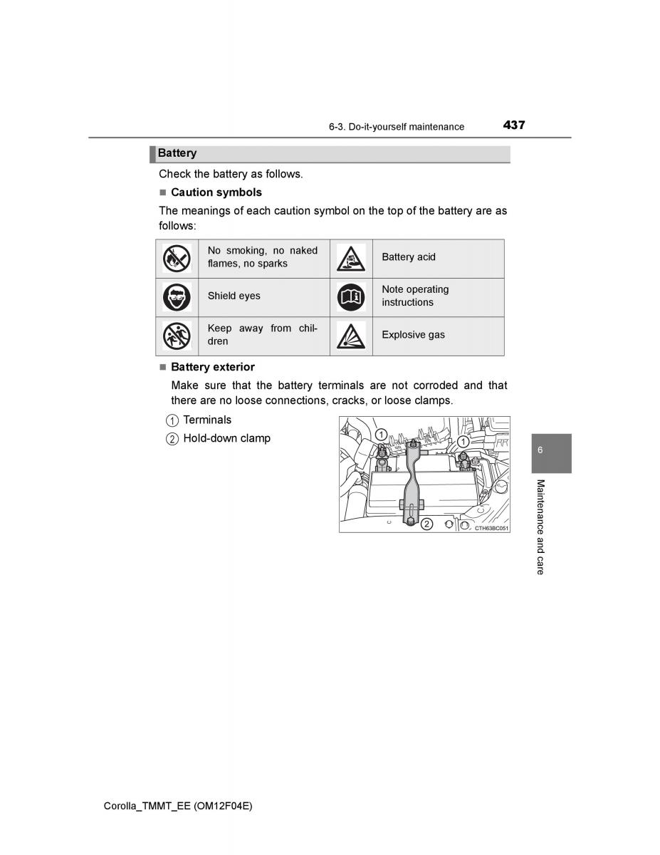 Toyota Corolla XI 11 E160 owners manual / page 437