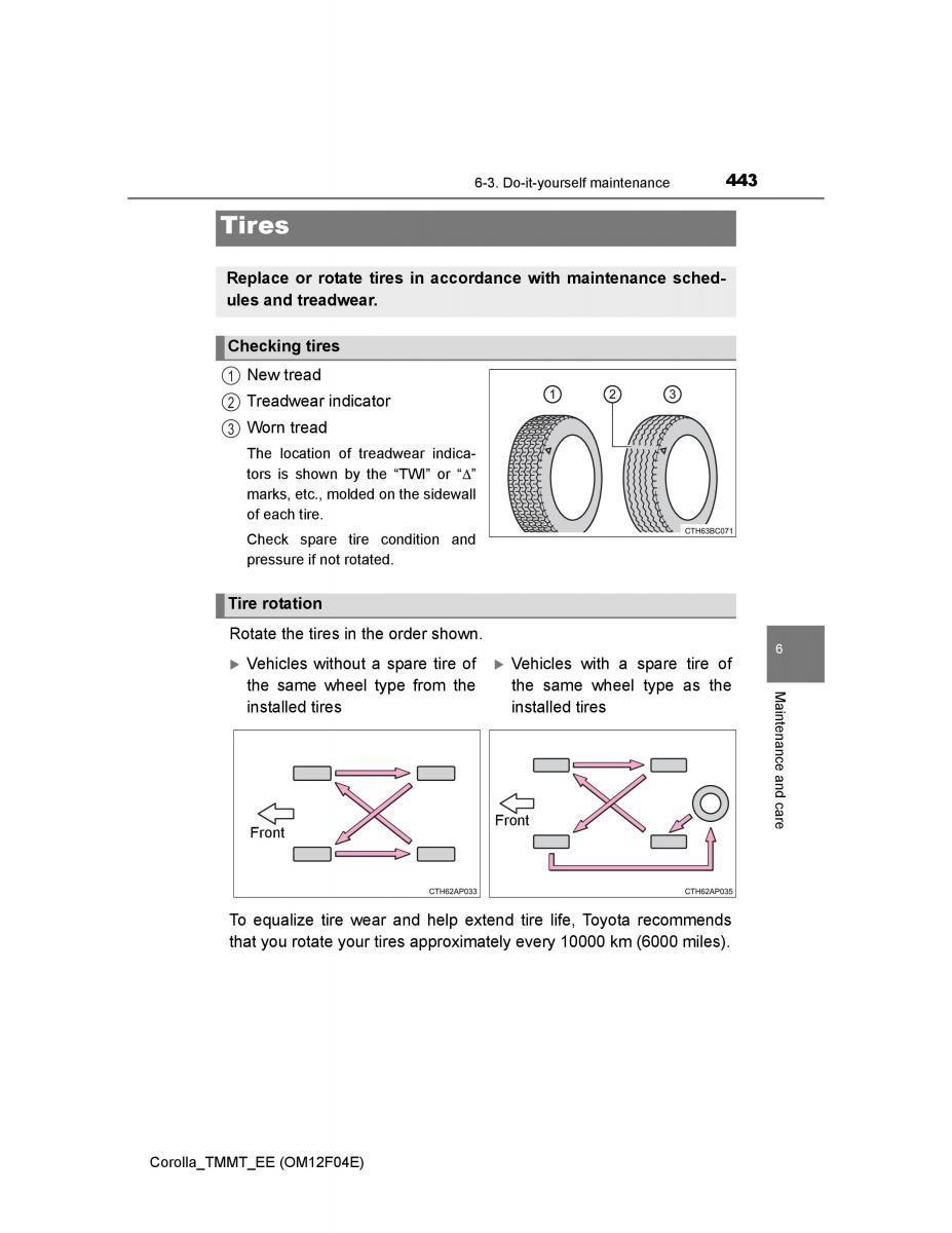 Toyota Corolla XI 11 E160 owners manual / page 443