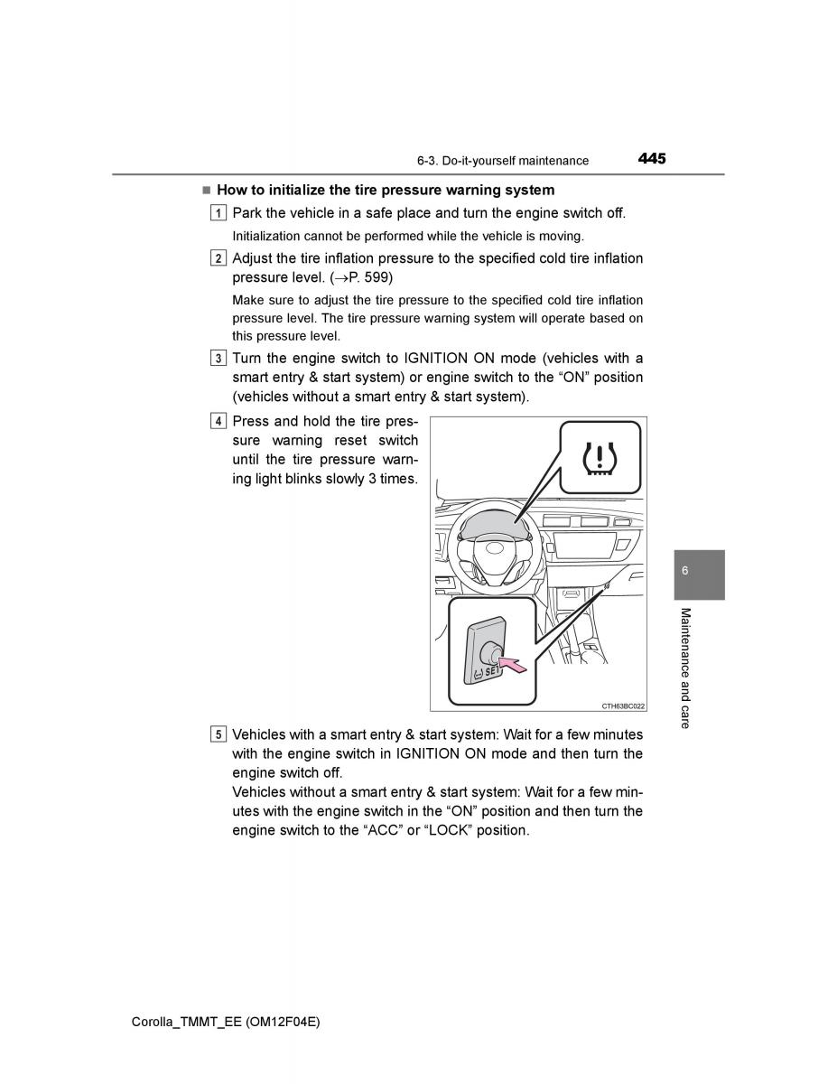 Toyota Corolla XI 11 E160 owners manual / page 445