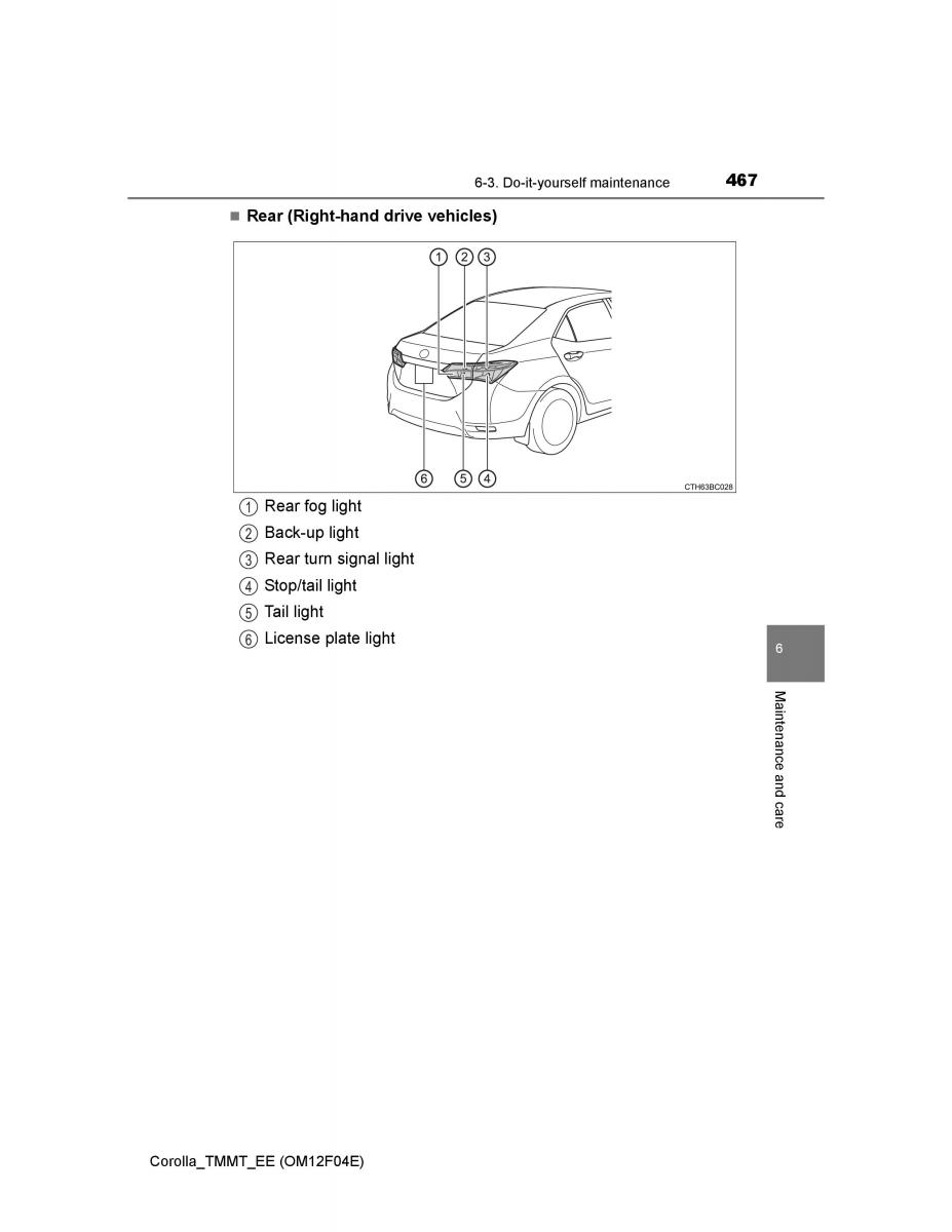 Toyota Corolla XI 11 E160 owners manual / page 467