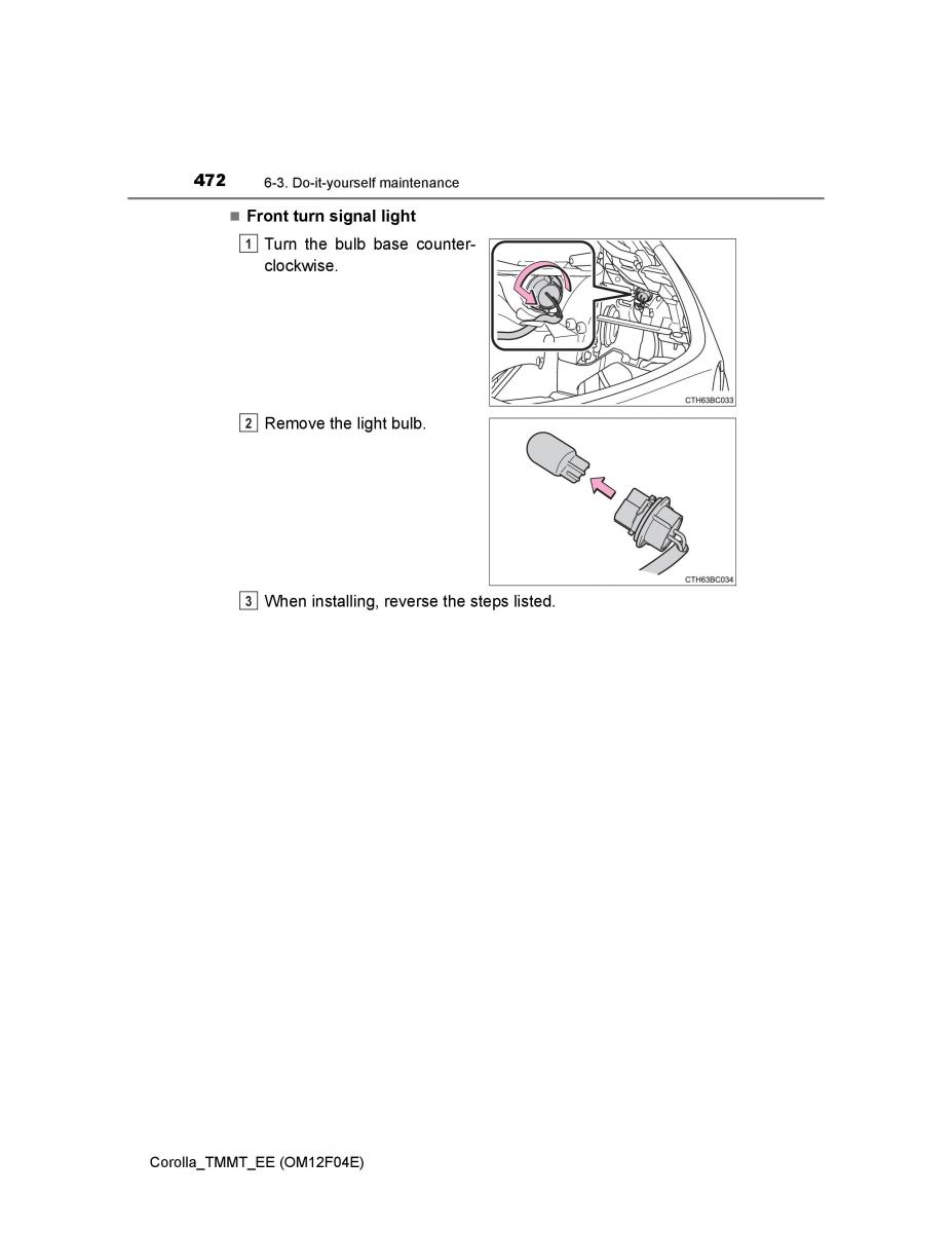 Toyota Corolla XI 11 E160 owners manual / page 472