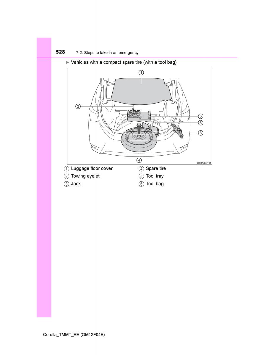 Toyota Corolla XI 11 E160 owners manual / page 528