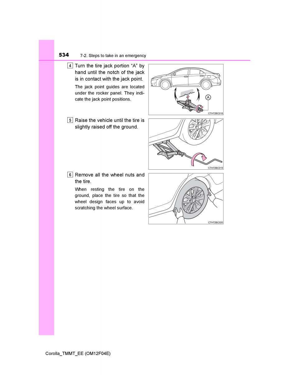 Toyota Corolla XI 11 E160 owners manual / page 534