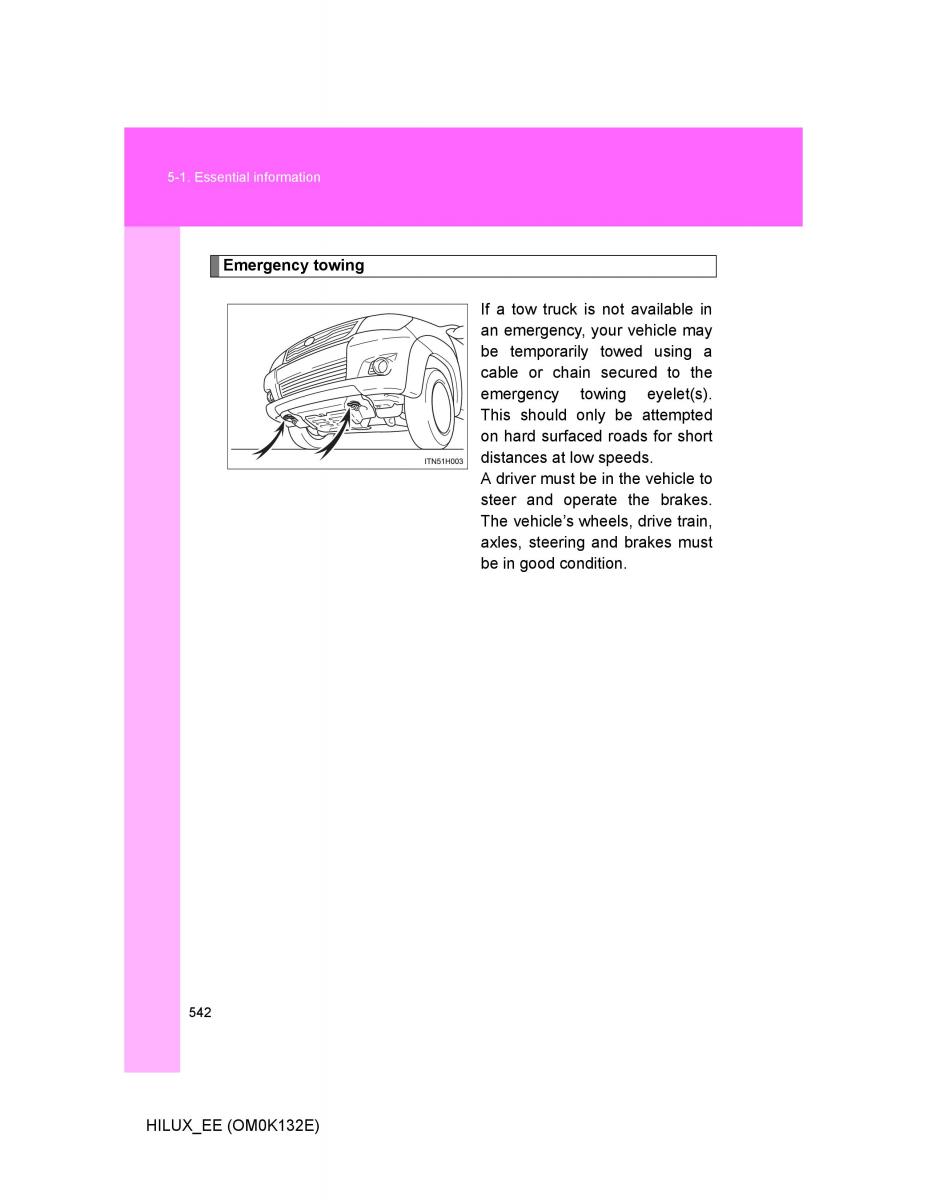 Toyota Hilux VII 7 owners manual / page 542