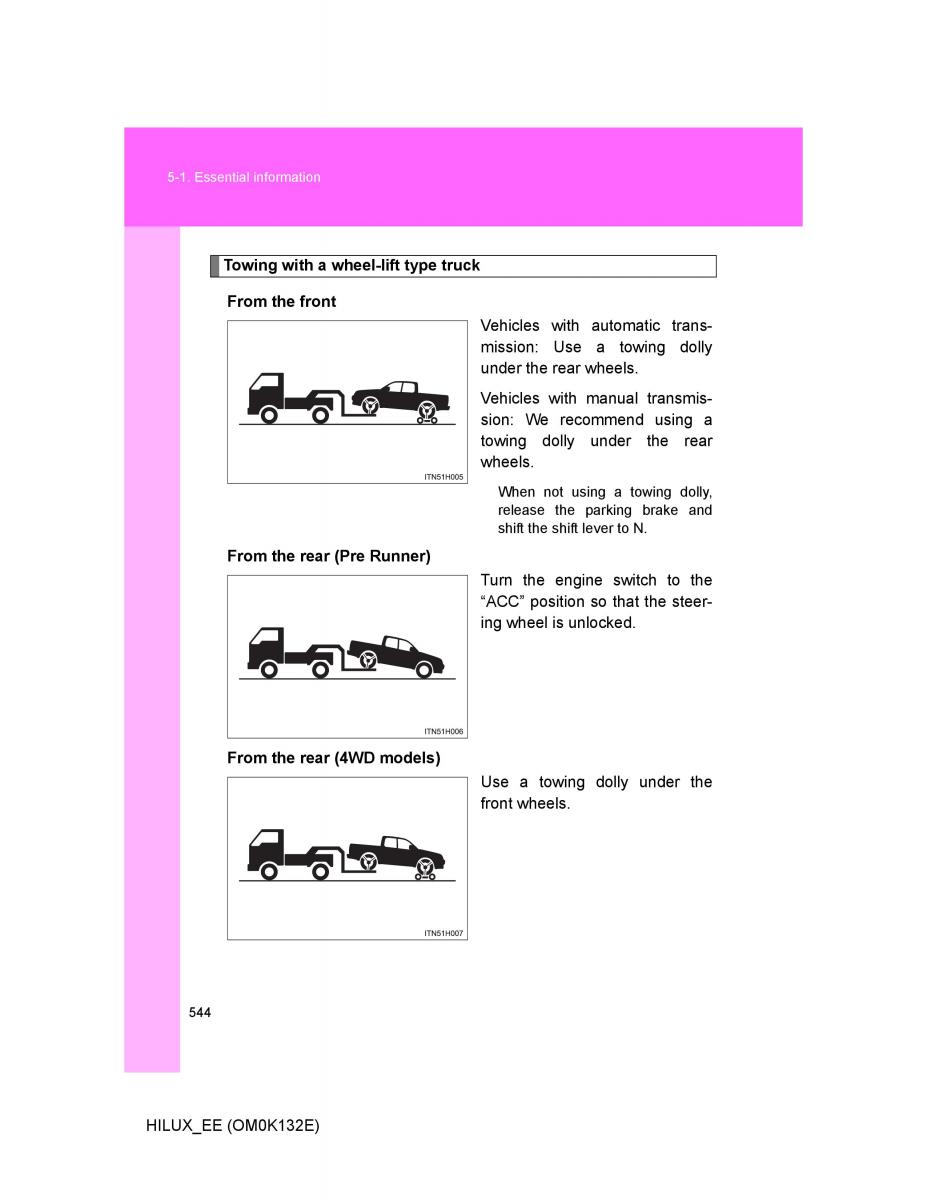 Toyota Hilux VII 7 owners manual / page 544